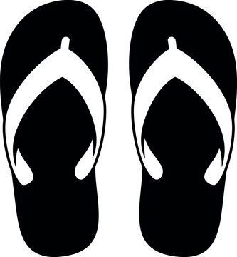 Black flip flops