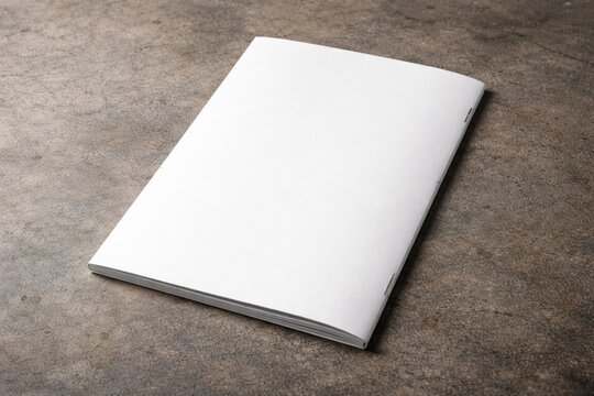 A4 portrait magazine catalog backside with saddle stitch binding mockup