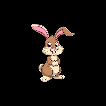 easter bunny with eggs vector image.