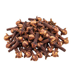 Fototapeta premium Pile of dried cloves with a rich brown color and distinct shape