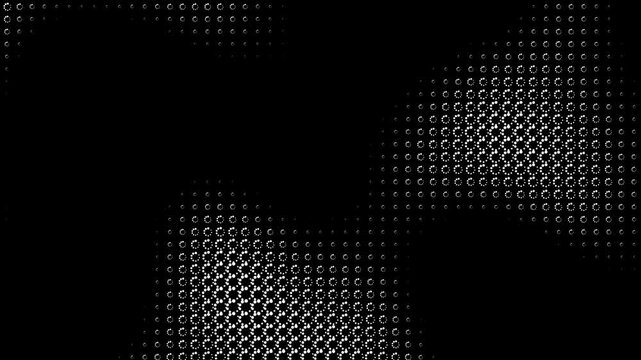 Abstract Digital Wave Pattern Video - This video features an intricate, constantly evolving pattern of white wave-like