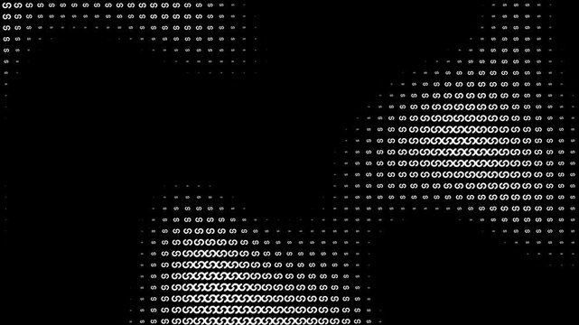 Abstract Dot Matrix Visuals - This video features an intricate, monochromatic dot matrix animation on a black