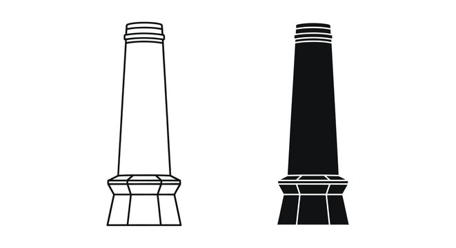 Two conical shapes with hexagonal bases one light and one dark