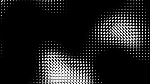 Abstract Monochrome Pattern Video Background - This video showcases an intricate monochrome pattern composed of small