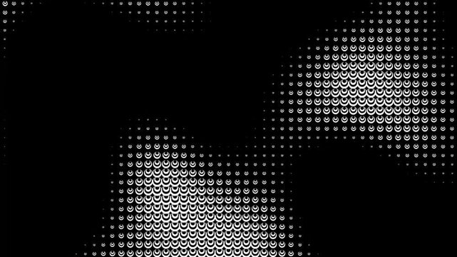 Abstract Dot Pattern Video - This video features an intricate pattern composed of numerous small white dots on a black