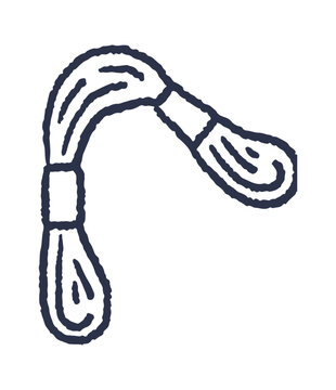 Boomerang Flying Arc Hand Drawn Doodle
