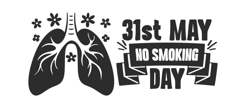 Lung Promoting No Smoking Day Typography
