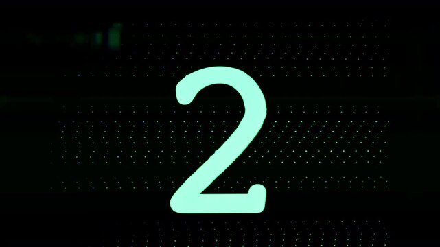 glitching numbers counting from 0 to 9