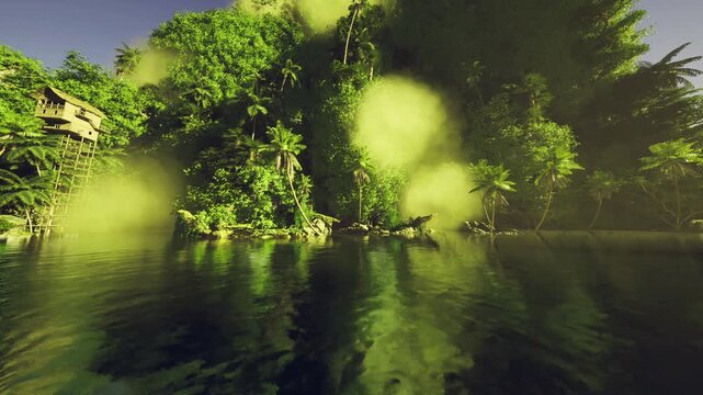 shoreline bokeh reflection closeup with pronounced blur and shimmering highlights, perfect for background imagery, social media covers and atmospheric product