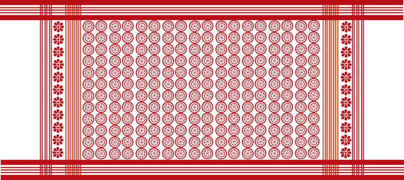 gamusa, gamosa assam . The gamosa, also known as gamusa, holds great cultural significance for the indigenous people of Assam, This traditional textile pattern is typically a white rectangular cloth