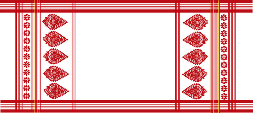 gamusa, gamosa assam . The gamosa, also known as gamusa, holds great cultural significance for the indigenous people of Assam, This traditional textile pattern is typically a white rectangular cloth