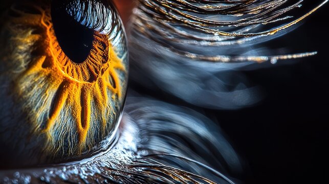 Eye moisture retention ultra detailed macro photography human eye iris natural moisture film corneal surface artistic capture