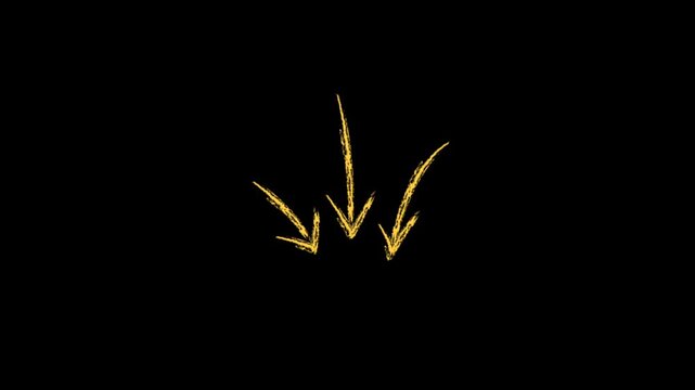 Three yellow arrows pointing downward.