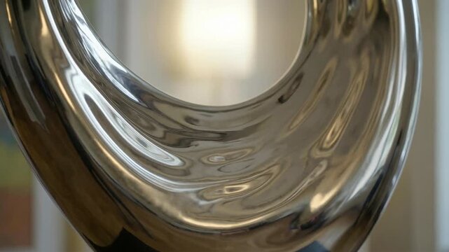 Ultra Realistic Reflection Distortion On Reflective Surface. Reflection Effect And Distortion Indoors Help Anchor The Visual Framing
