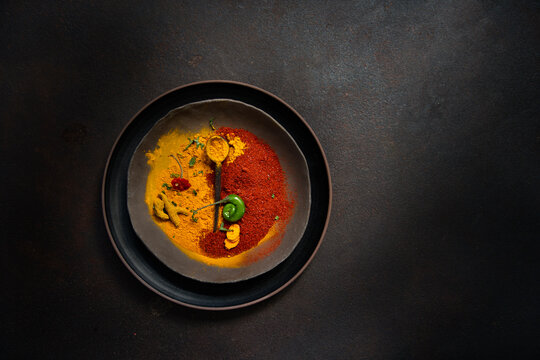 Turmeric and red chili powder 