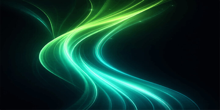 Abstract blue futuristic wave vector background with glowing light energy fractal motion and dynamic digital smoke pattern design