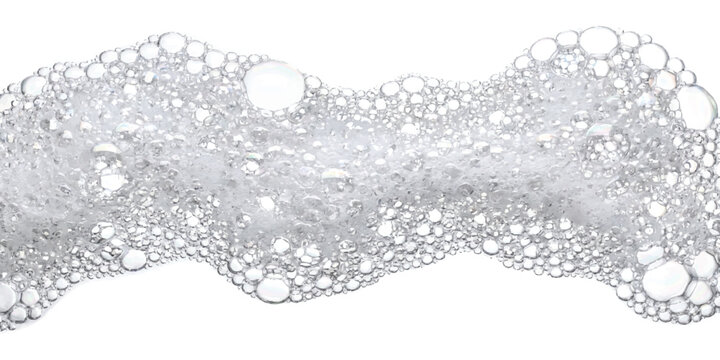 Abstract soap bubbles wave pattern texture isolated on white vector illustration background