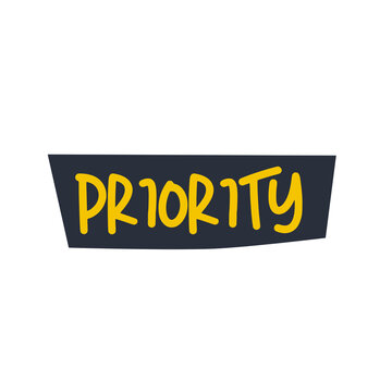Priority Text on Dark Background Vector Illustration for Business
