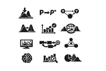 Obraz premium Spaced modern vector distribution image generation simple depicting transparent structure icons icon