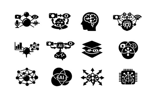 Generation black integration multimodal icon image fill arrows transparent simple vector chart