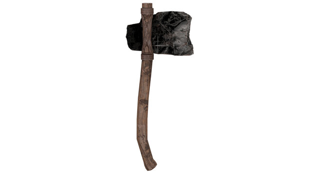 3d rendering stone axe