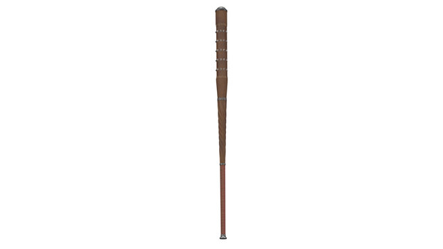 Twisted kanabo in 3D with detailed design and structure