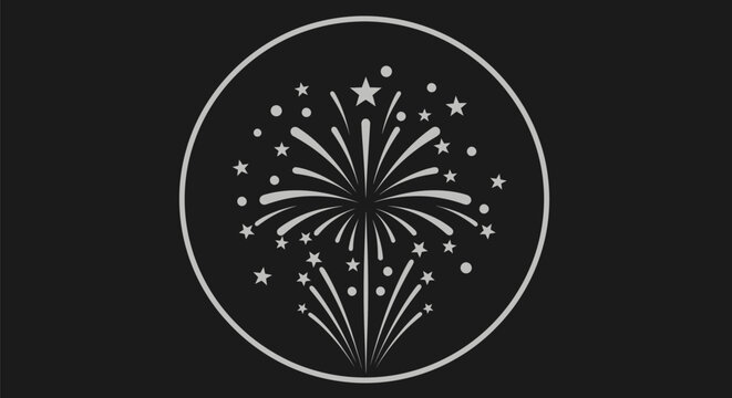 Fireworks Design in a Circle.