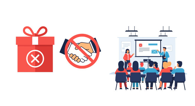 Business ethics training: anti-corruption and no-gift policies in corporate meetings