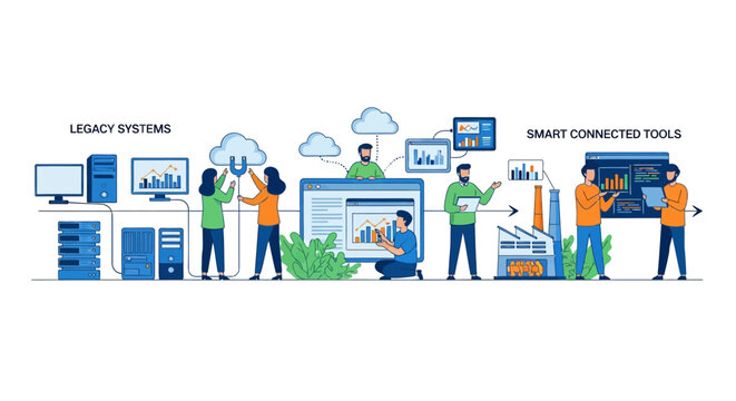 Digital transformation from legacy systems to smart connected tools