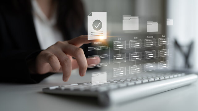 Task management workflow dashboard visualizing to-do lists, ongoing tasks, review status, and completed items to support productivity and project tracking Latch