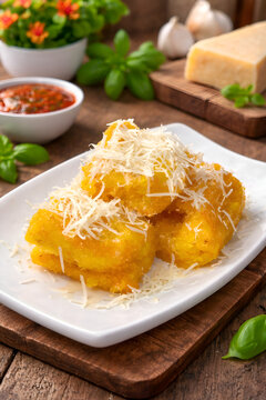 Crispy Fried Cassava with Grated Cheese Snack