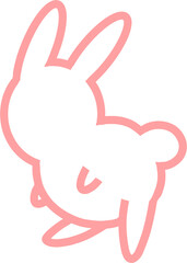 토끼 캐릭터 얼굴 합성 도안 이미지 일러스트 요소 © 민재 강