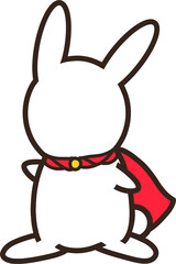 슈퍼맨 토끼 캐릭터 얼굴 합성 도안 이미지 일러스트 요소 © 민재 강