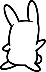 토끼 캐릭터 얼굴 합성 도안 이미지 일러스트 요소 © 민재 강