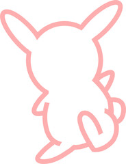 토끼 캐릭터 얼굴 합성 도안 이미지 일러스트 요소 © 민재 강