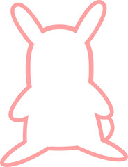 토끼 캐릭터 얼굴 합성 도안 이미지 일러스트 요소 © 민재 강