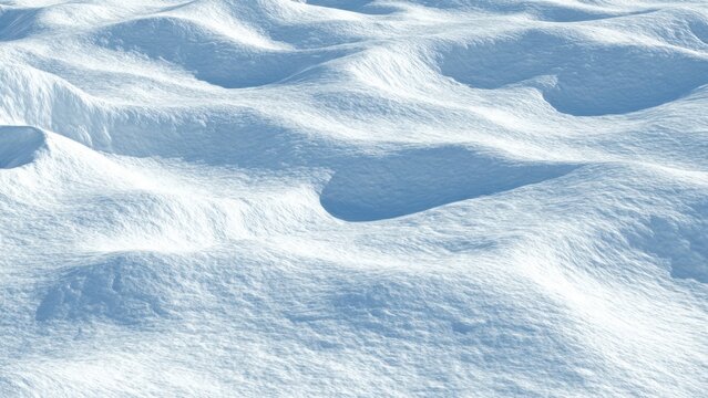 Snowy Terrain with Soft Light and Shadows