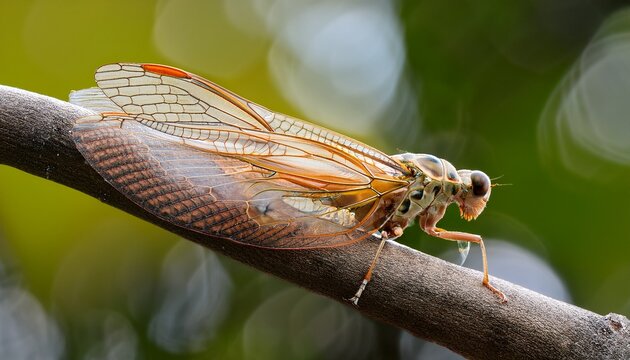 macro photo of cicada wings transparency