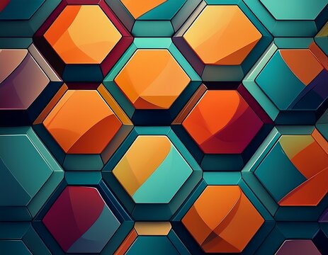 a minimalist yet bold pattern of interlocking hexagons stylish wallpaper