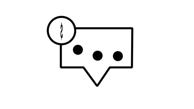 Financial Notification Motion Icon. Animated speech bubble with a dollar sign, symbolizing financial alerts, money-related notifications, or banking chat support.