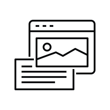 Black Alt Text Icon with line or outline style