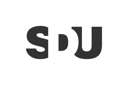 SDU logo design. Initial letter S D U bold font style for tech startups, consulting, corporate branding. Creative company name, headlines typography identity, trendy logotype.