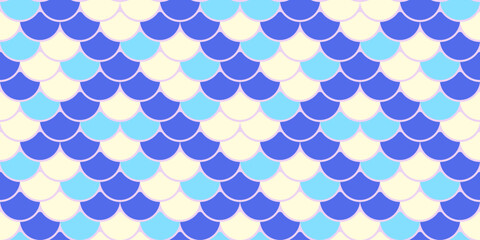 Seamless pastel fish scale pattern.  Perfect for textile design, website backgrounds, or whimsical branding. This vibrant, repeating motif evokes feelings of serenity and playfulness. © Olena
