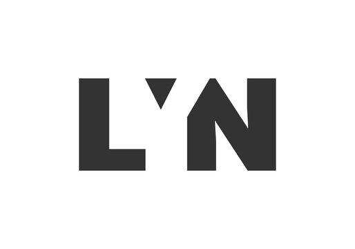 LYN logo design. Initial letter L Y N bold font style for tech startups, consulting, corporate branding. Creative company name, headlines typography identity, trendy logotype.