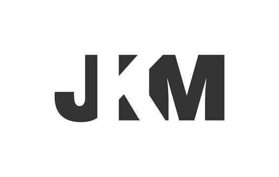 JKM logo design. Initial letter J K M bold font style for tech startups, consulting, corporate branding. Creative company name, headlines typography identity, trendy logotype.