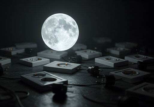 Moonlit electrical outlets