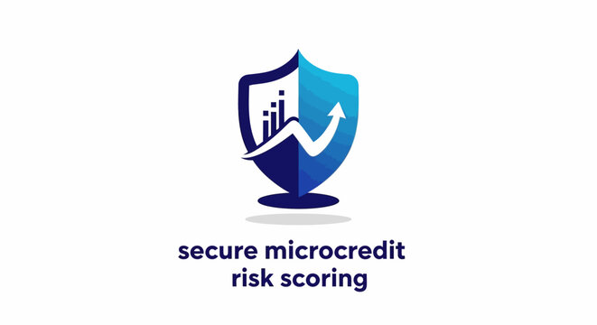 Blue Shield Logo with Ascending Arrow Represents Financial Growth and Security.