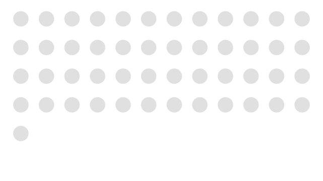 Grey check circle pictograms appear in a neat grid, with circles followed by check marks. Suitable for approval, verification, workflow completion, and progress tracking concepts.