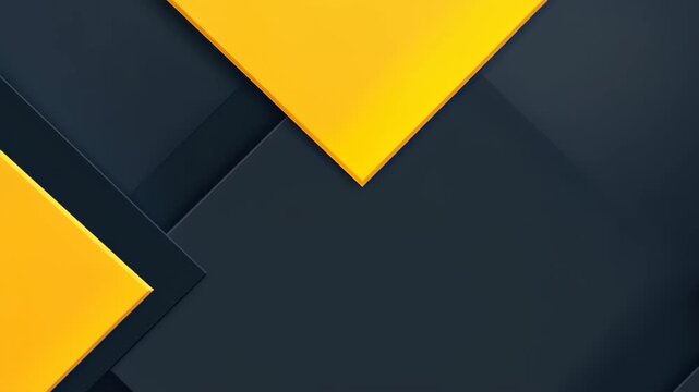 Geometric Abstraction: A captivating modern geometric design featuring layered yellow and gray shapes, creating a visually dynamic composition with depth and dimension.
