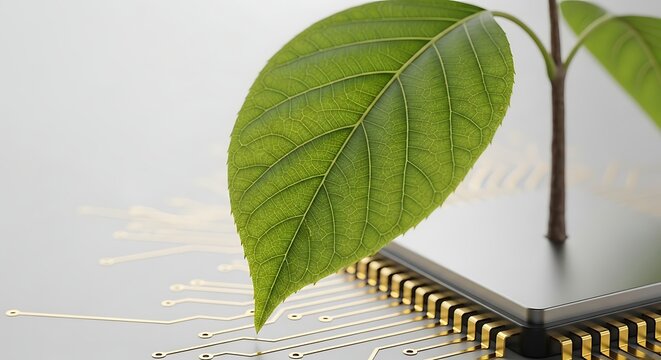 Tunas Tumbuh di Atas Chip Komputer Teknologi Hijau dan Inovasi